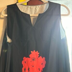 Brand new w/o tags long black floral dress